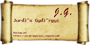 Jurás Györgyi névjegykártya