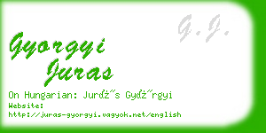 gyorgyi juras business card